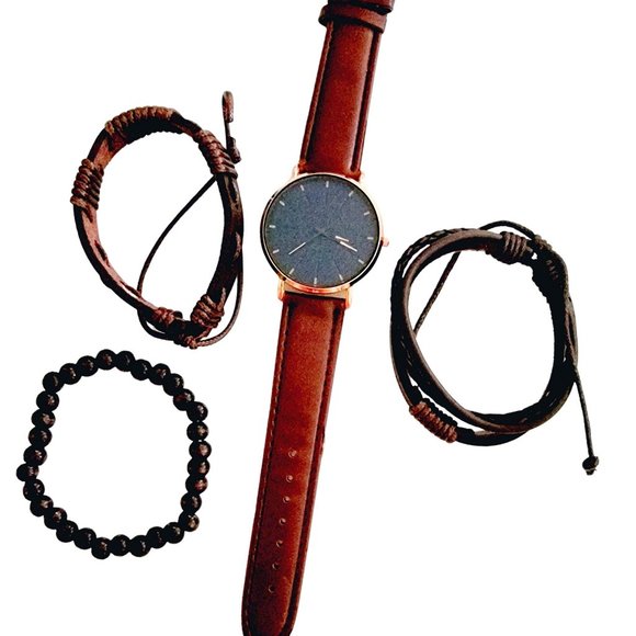 Unisex Adjustable Hemp Cord Braided Rope Wristbands Bracelets Watch Set - Picture 12 of 12